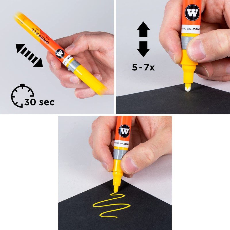 Molotow MO227506 One4All Acrylic Twin Marker Pen – Metallic Gold