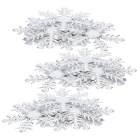 White Glittered Snowflakes, Snowflake Garland Winter Party Wonderland Birthday Decorations Winter Snowflakes Ornaments Christmas Tree Ornaments Window Door Accessories for Wedding Birthday Holiday