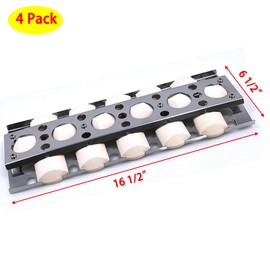 Direct Store Parts DP112 (4-pack) 16.5 x 6.5 inch Stainless Steel Heat Plate/Heat Shield Replacement for Select Turbo Gas Grill Models, Heat Tent, Burner Cover, Vaporizor Bar, and Flavorizer Bar