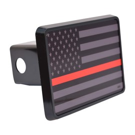 Rogue River Tactical Subdued Thin Red Line Flag Trailer Hitch Cover Plug US Fire Fighter Truck Department FD
