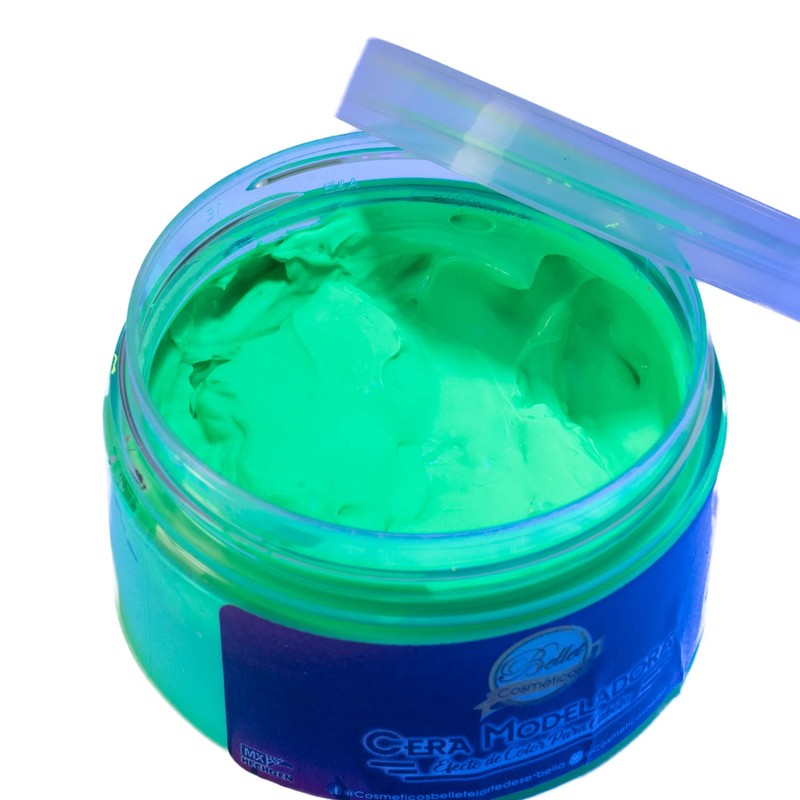 Bellet Cera Modeladora para Cabello con Color Verde Neón, 120