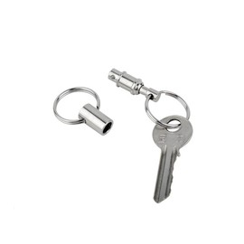 Upstore 3PCS Silver Portable Detachable Metal Steel Pull-Apart Key Rings Keychains Heavy Duty Durable Key Ring Snap Lock Key Holder Organizer