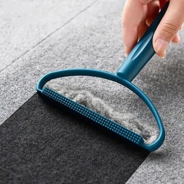 2in1 Pet Hair Remover, Double-Sided Tool, Manual Brush for Dog and Cat Fur, Lint Removal for Laundry, Carpet, Sofa, Cleaning Supplies - Orange