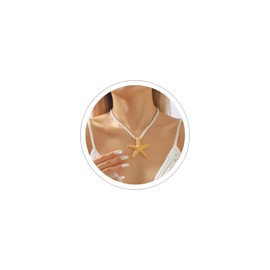 Sora Tuki Gold Starfish Necklace Choker Beach Necklaces for Women Summer Jewelry Beach Jewelry Starfish Necklace for Women
