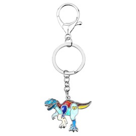 RAIDIN Enamel Alloy Cute Dinosaur Keychain for Women Girls Dragon Key Ring for Key Car Purse Backpack (Tyrannosaurus rex B)