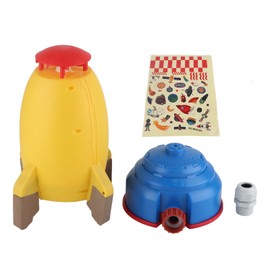 Outdoor Fly Sprinkler Launcher Water Toy 360° Rotating Flying Water Spraying Toy for Garden Yellow