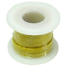 25 Feet Yellow 24 Gauge Solid Hook-Up Wire, Tinned Copper, PVC Insulation by EX ELECTRONIX EXPRESS
