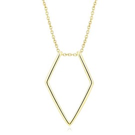 Ring Holder Necklace Magic Ring Holder Necklace for Wife Girlfriend Doctor Surgeon Nurse Gift Pendant,Gold Rhombus