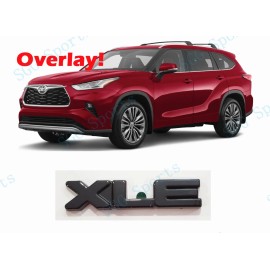 Toyota OEM 1pc Gloss Black Rear XLE OVERLAY Letter Emblem Fit For 2020+Toyota Highlander