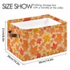 Large Storage Basket Autumn Maple Leaf Yellow Fallen Leaves Foldable