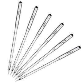 100 Pcs Sewing Machine Needles, Universal Heavy Duty 65/9 75/11 80/12 90/14 100/16 110/18 Machine Needles for Janome Brother Singer Home Sewing Machines Accessories