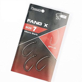Nash Pinpoint Fang X Micro Barbed Hooks Qty 10 (Size 7)