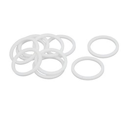 IIVVERR 27mmx22mmx2mm PTFE Round Shaped Flat Washer Gasket Ring White 10pcs (27mmx22mmx2mm PTFE Anillo de junta de arandela plana de forma redonda 10pcs