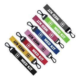 Medkit Key Chain Keyring Luggage Tag Zipper Pull Bag Ring Med kit tag (RED)