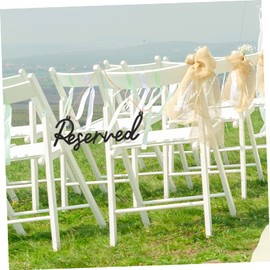 ABOOFAN 4sets Wooden Wedding Chair Signs Decorative Hanging Reserved Seating Signs for Wedding Must Haves 6pcs*4