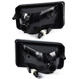 G-PLUS Fog Lights Lamps Assembly Compatible with 2007-2015 Chevy Silverado/tahoe/suburban Smoked Lens Front Bumper Pair + 12V 24W Halogen Bulbs