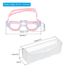 [PATIKIL] Unisex Swim Goggles, Swimming Goggles for Swimming Pool Sunlight Resistant Leak Free Teenager Blue/Pink