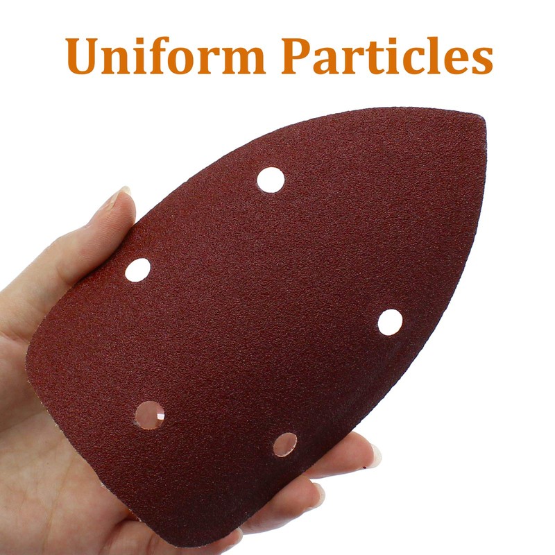 Cjueiom 50 Pcs 400 Grit Mouse Detail Sander Sandpaper, 5