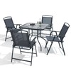 Crestlive Products 5 Piece Patio Dining Set with 4 Folding