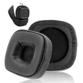 Major IV Ersatz Ohrpolster, Kompatibel mit Marshall Major 4 Memory Schaum Leder Kopfhörern Ohrenschützer on Ear Kopfhörer Weicherem Premium Lärmreduzierender Schaumstoff Bequem 1 Paar Schwarz