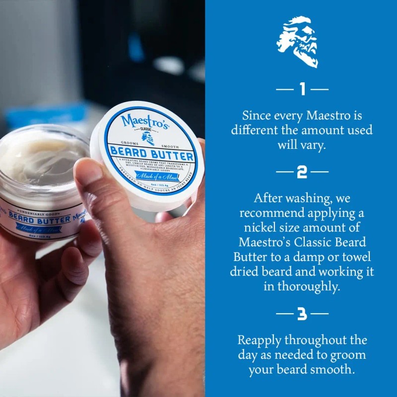 Maestro's Classic Crema Para Barba | Crema Para Barba Antipi