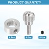 PATIKIL 6個セット セットスクリューカラー 内径6.05mm シャフトカラー 外径11mm 高さ5mm M3ハンドスクリュー6個付き ランディングギアストッパー ホイールカラー