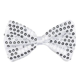 Boland 10117966 Bow Tie Sequins Spangles, Silver, Taglia unica