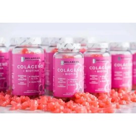 Belabear Colágeno + Biotina 100gomitas Fresa Solanum Fresa