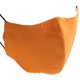 Quintetto 11-msk-301 Denim Mask, Cloth Mask, Washable, Antibacterial, Odor Resistant, Fashionable, Adults, Small Size, Orange, Small Size