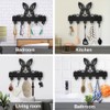 MAYJOYDIY Easter Rabbit Key Hangers for Wall Grass Bunny Wood
