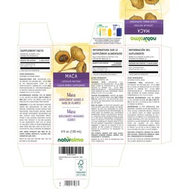 Naturalma Maca or Peruvian Ginseng (Lepidium meyenii or L. peruvianum) Root Alcohol-Free Tincture - 4 fl oz Liquid Extract in Drops - Herbal Supplement - Vegan