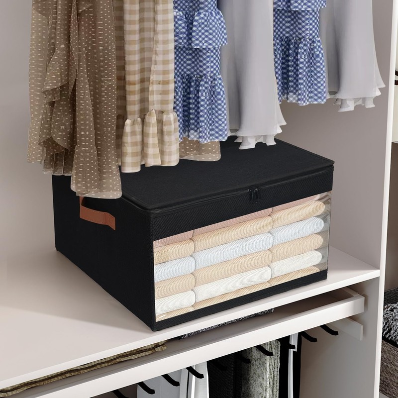 LOVSTORAGE Large Hat Storage Box for Women & Men, Stackable