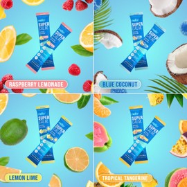 Nello Supercalm Drink Mix - Ashwagandha KSM 66, Magnesium Glycinate & L-Theanine Supplement, Vitamin D3 - Ashwagandha Root Extract - Focus and Relaxation Support (20 Travel Packets) - Variety Pack