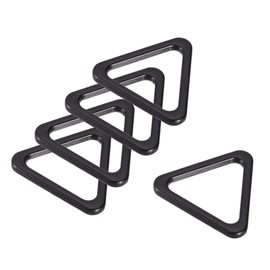 sourcing map Metal Triangle Ring Buckle 20mm(0.79") Inner Width for DIY Matt Black 10pcs