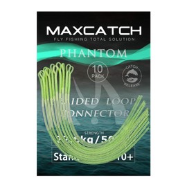 Maxcatch Fishing Braided Loop Connector 30/50lb for Fly Fishing Line 10PCS (Yellow, 50lb)