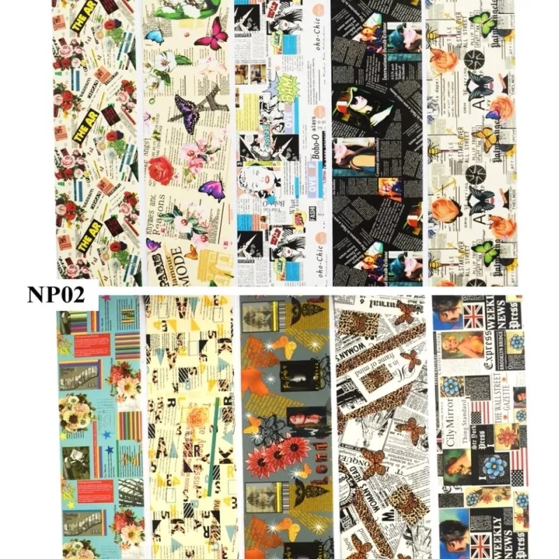 Foil Temporada Uñas 150 Tiras 20cm Cu