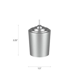 Mega Candles 12 pcs Unscented Silver Votive Candles, Hand Poured Wax Candle 15 Hours 1.5 Inch x 2.25 Inch, Home Décor, Wedding Receptions, Centerpieces, Birthdays, Celebrations, Meditations, Holders
