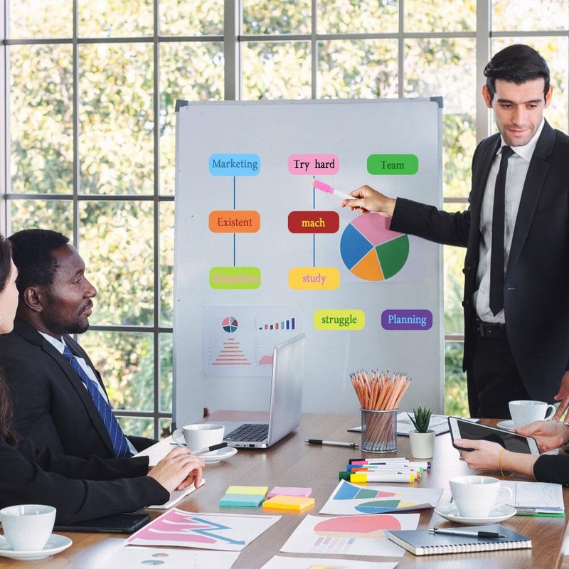 Mecmbj Magnetic Strips Writeable, Pack of 72 Magnetic Signs for