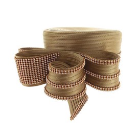 ChicHeadwear Women's Pill Box Hat w/Stone Bow - Gold