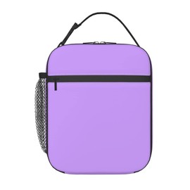 Brinkaloo Purple Lunch Box for Kids Girls Women Adults Insulated Washable Thremal Picnic Bag for School Office Cooler Reusable Portable Meal Pail
