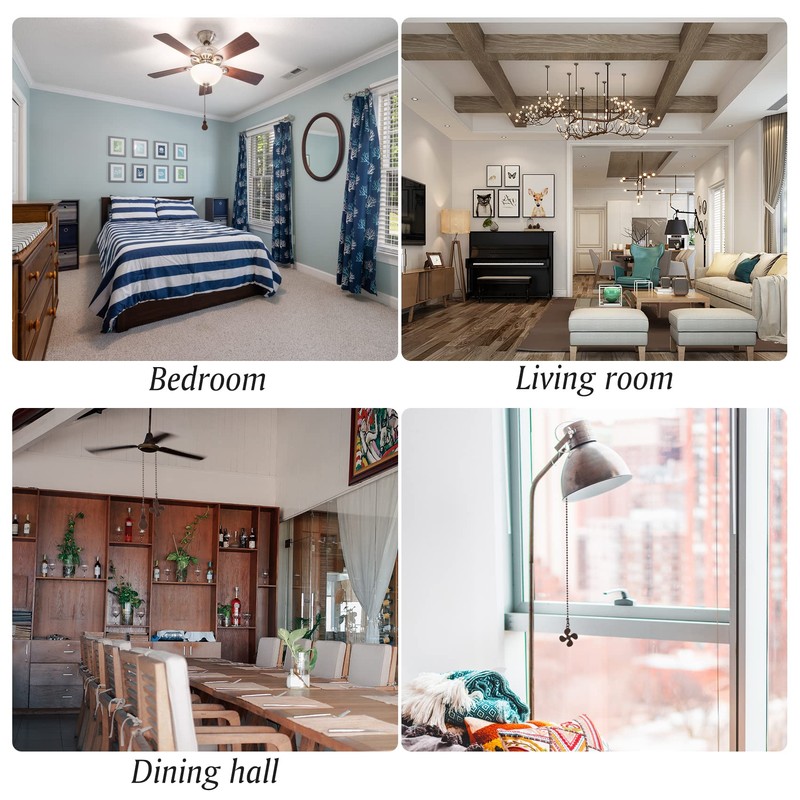 4PCS Ceiling Fan Pull Chain,14" Ceiling Fan Chain Extra Long