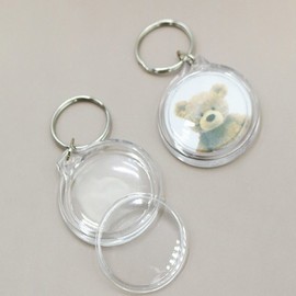LT Acrylic Frame Keychain Round Photo Keychain Keyring Materials Keyring Gift Photo Keyring / LT 아크릴 액자 열쇠고리 둥근모양 사진열쇠고리 키링재료 키링선물 사진키링