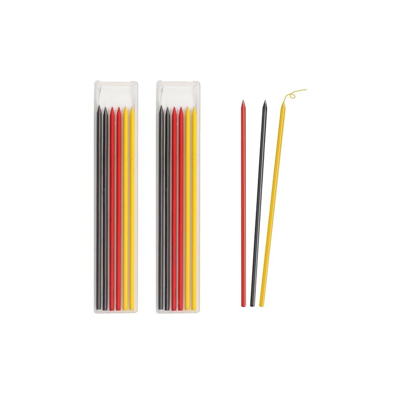 yimeizhiguang Carpenter Pencil Refills, 12PCS 2.8mm Pencil Lead Refills for
