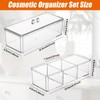 MININUSI Pack of 3 Cosmetic Organiser, Acrylic Cosmetic Box with