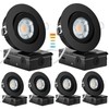 KnLnny Ware Black Gimbal recessed Lights 4 Inch 6 Pack,