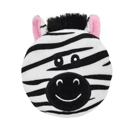 3.5 Inch Safari Subwoofer Disc Dog Toy with Squeaker Choose from 4 Animals or Full Set (Zebra)