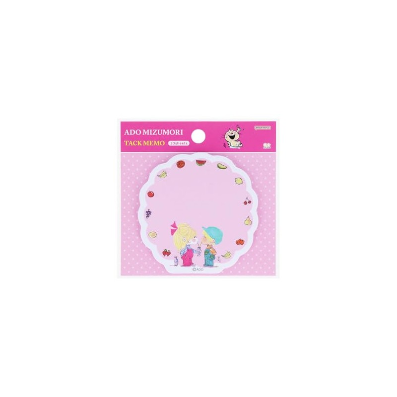 Sunstar Stationery Ado Mizomori Goods, Sticky Notes, Die Cut, Fruit