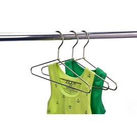 Quality Gold Modern Petite Heavy Duty Metal Hangers – 12" Clothing Thin Compact Hanger – Coated Metal Hangers for Wardrobe – Shirt Pants Slim Hanger (Gold, 100)