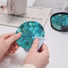 SEPTYK Turquoise Blue Pattern Coasters for Drinks with Holder Set