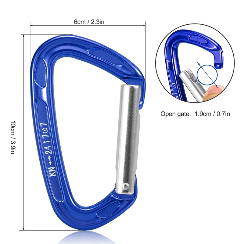 [通拓商品]24KN Non-locking Straight Gate Carabiner 25KN Twist Gate Carabiner Heavy